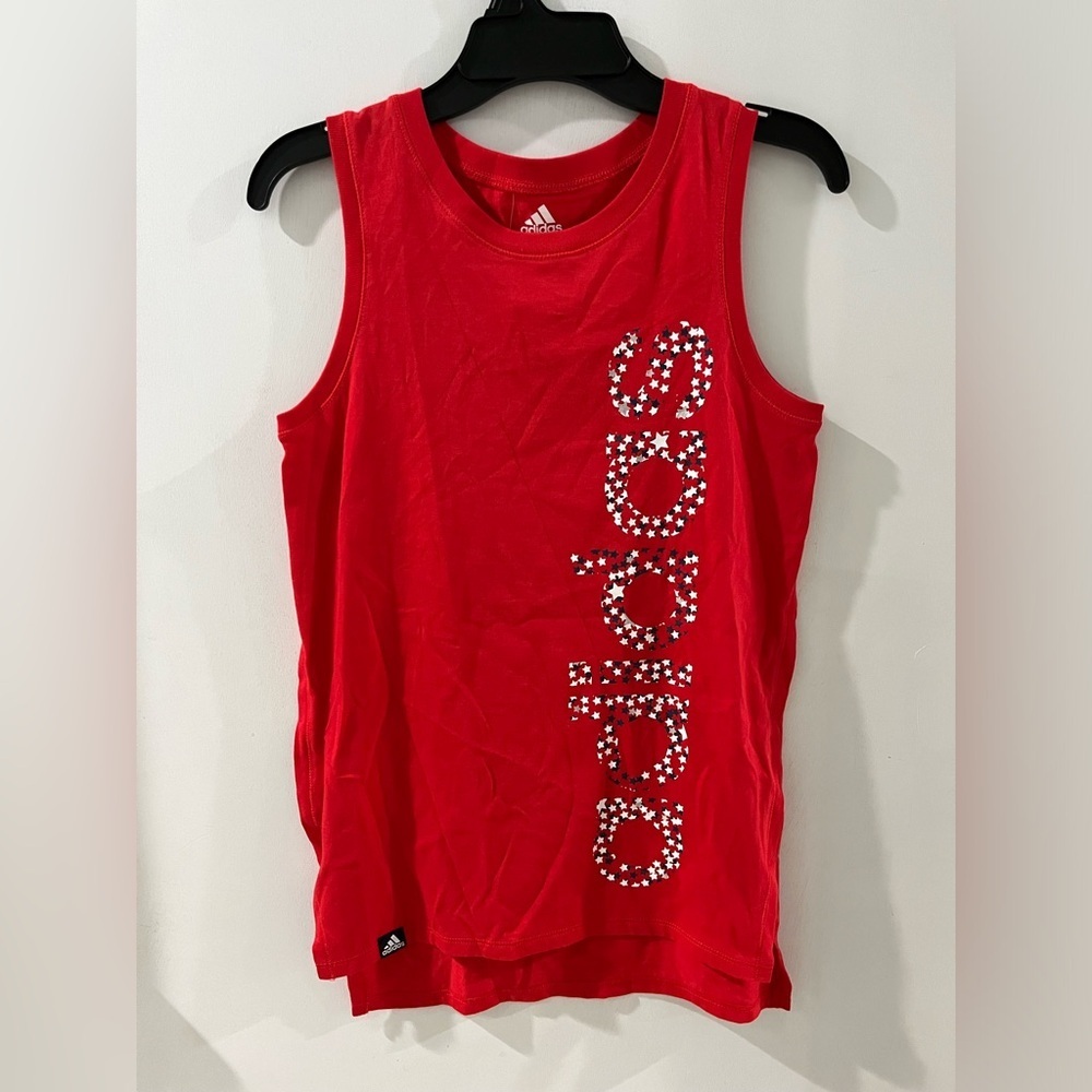 Adidas Red Sleeveless Tank, girls size 14, new!